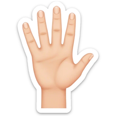 holding hands with fingers sticker