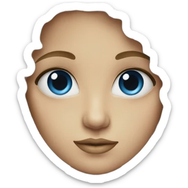 Female artist with blue eyes sticker