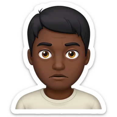 ugly guy with black hair  sticker