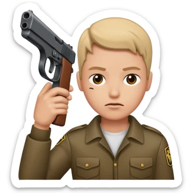 Gun to head sticker