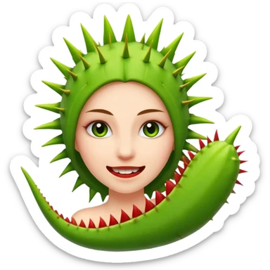 Mujer planta carnivora sticker