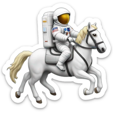 Astronaut riding horse sticker