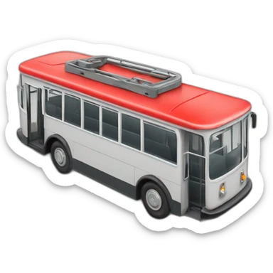 Trolleybus red sticker