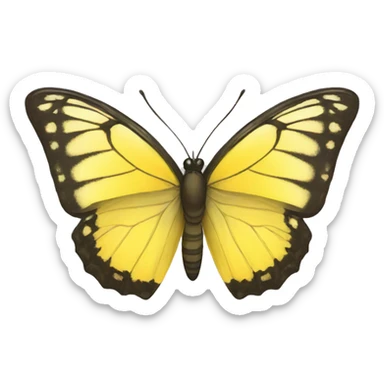yellow butterfly  sticker