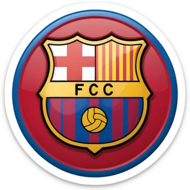 Barcelona fc значок команды sticker