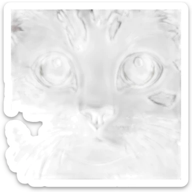 BLACK AND WHITE CAT WITH SPOTS ON NOSE sticker