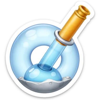 Bubble pipe made of quartz sticker