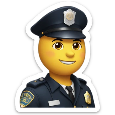 cop cute funny cat discord sticker