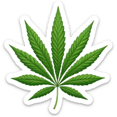 Marihuana hoja emoji sticker