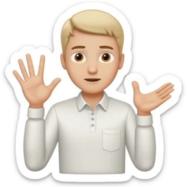 ambivalent hans gesture  sticker