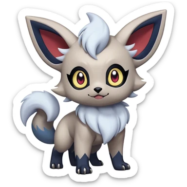 Cute Kawaii Absol-Zorua-Umbreon-Pokemon Full Body  sticker