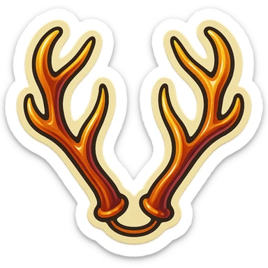 Pair of antlers sticker