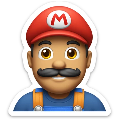 Super Mario bros emoji Mario  sticker