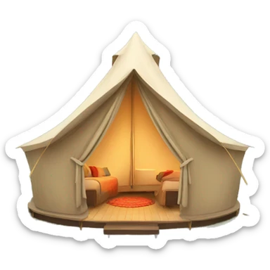 Glamping tent sticker