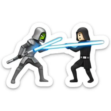 lightsabers clash sticker