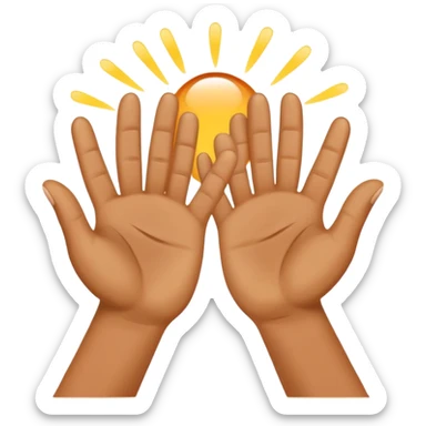 Clapping hands in celebration sticker