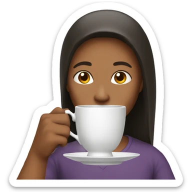 Drinking tea sticker