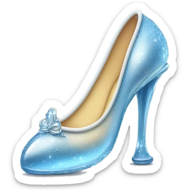 glass slipper cinderella sticker
