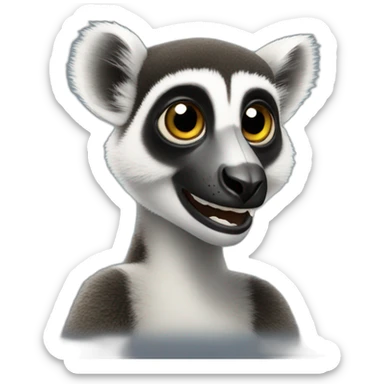 talking lemur sticker