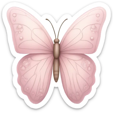 light pink butterfly sticker