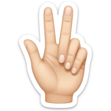 Solid White color Shh finger and hand emoji sticker