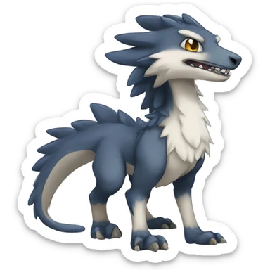 Cute Chibi Lombax-Sergal-Vernid-Fakemon full body sticker
