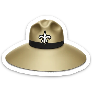 New Orleans saints hat sticker
