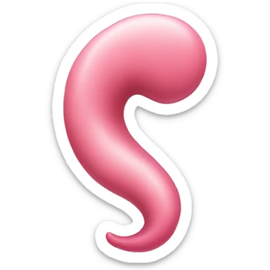 a human stomach with a curved shape and pinkish color.” sticker