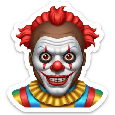 iron mike, the absurd clown ai clanker not unlike the terminator but funny and likeable sticker