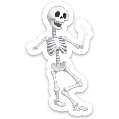 dancing skeleton sticker