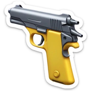 a water gun with an m1911 frame  sticker