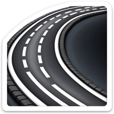 Tire Tracks on a road  sticker