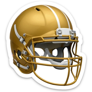 college football player helmets dark gold  sticker