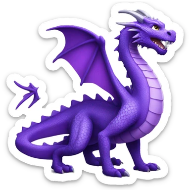 purple dragon sticker