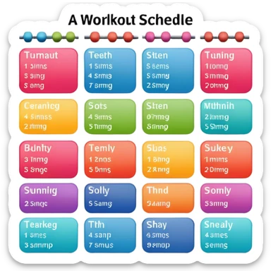 workout schedule sticker