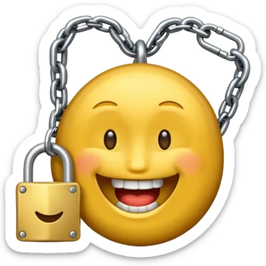 Emoji con dientes de oro y cadenas de oro sticker