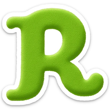 The word “matcha” that looks like a bubble letter  sticker