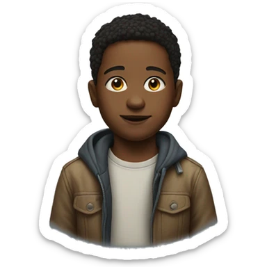 realistic portrait of boy sticker