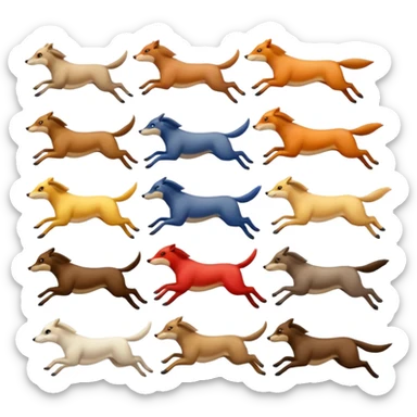 animals race, side view sticker