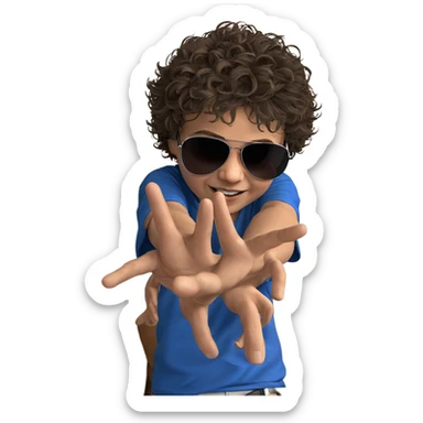 cool guy in sunglasses sticker