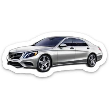 a mercedes s class with heart road sticker