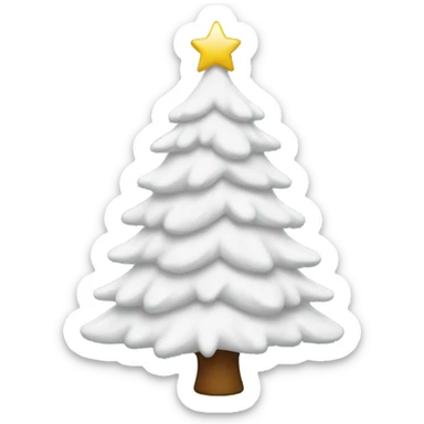 White Christmas tree sticker