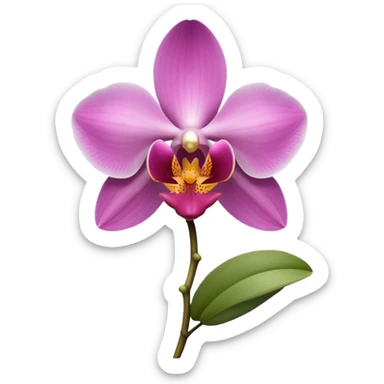 Orchid flower emoji sticker