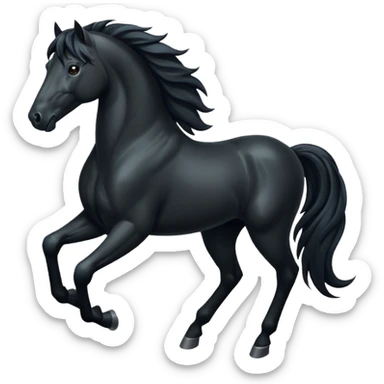 Black horse emoji for insta sticker
