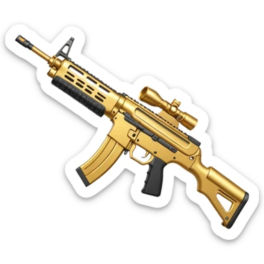 Gold assault rifle  sticker