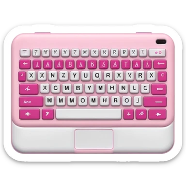 mix light pink dark pink and white girly keyboard sticker