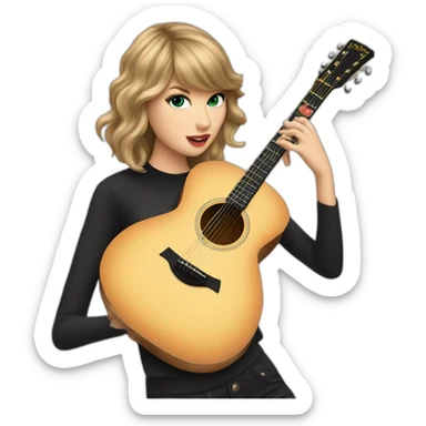 Taylor Swift playing guitar sticker