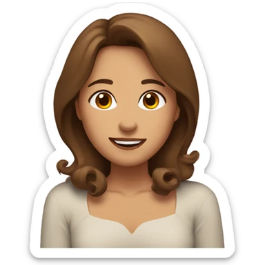 woman with brown short hair hugging a woman with brown long hair with hearts surrounding them sticker