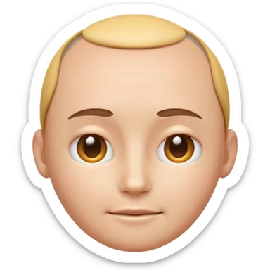 Apple-style 3D emoji of a human forehead only, smooth skin surface, minimal and clean design, no eyes or other facial parts, no background. sticker
