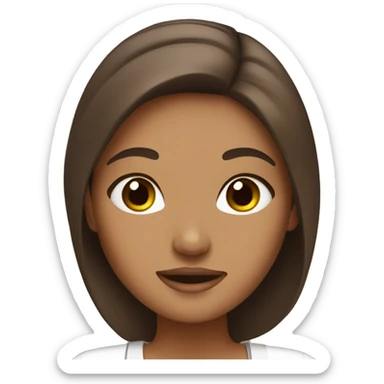 girl with brown hair spa day sticker